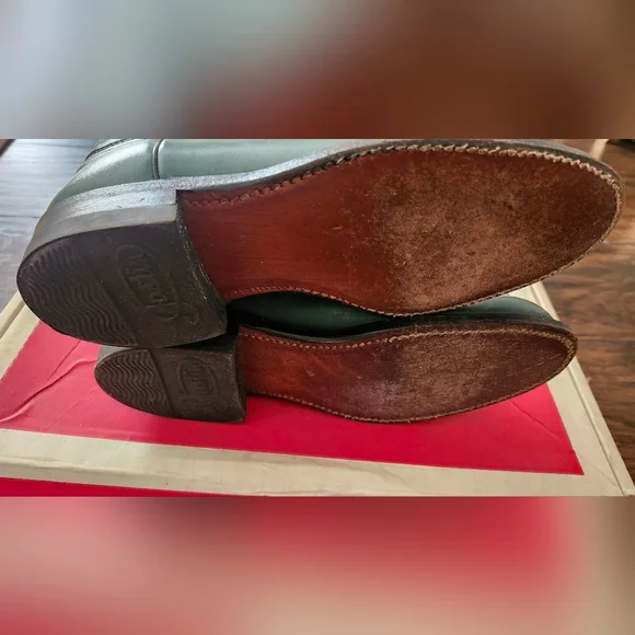 Vintage Forest Green Justin Boots - Picture 5 of 7